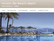 Horizon Sky Beach Resort - Web-site for resort in Turkey